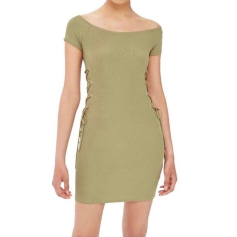 TOPSHOP Green Body-Con Dress